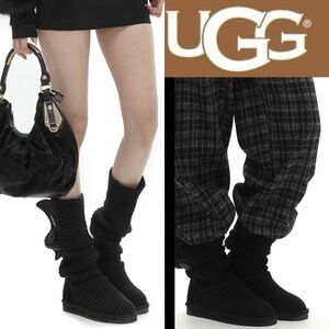 UGG Classic Cardy Button Knit Sweater black Women's US Size 7